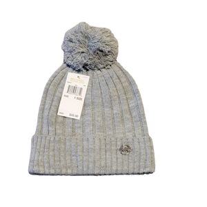 Michael Kors Grey Ribbed winter beanie